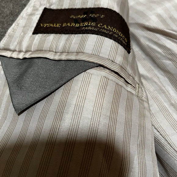 Banana Republic Monogram Double Breasted light Brown Sport Coat. Wool size 42S - Picture 3 of 4